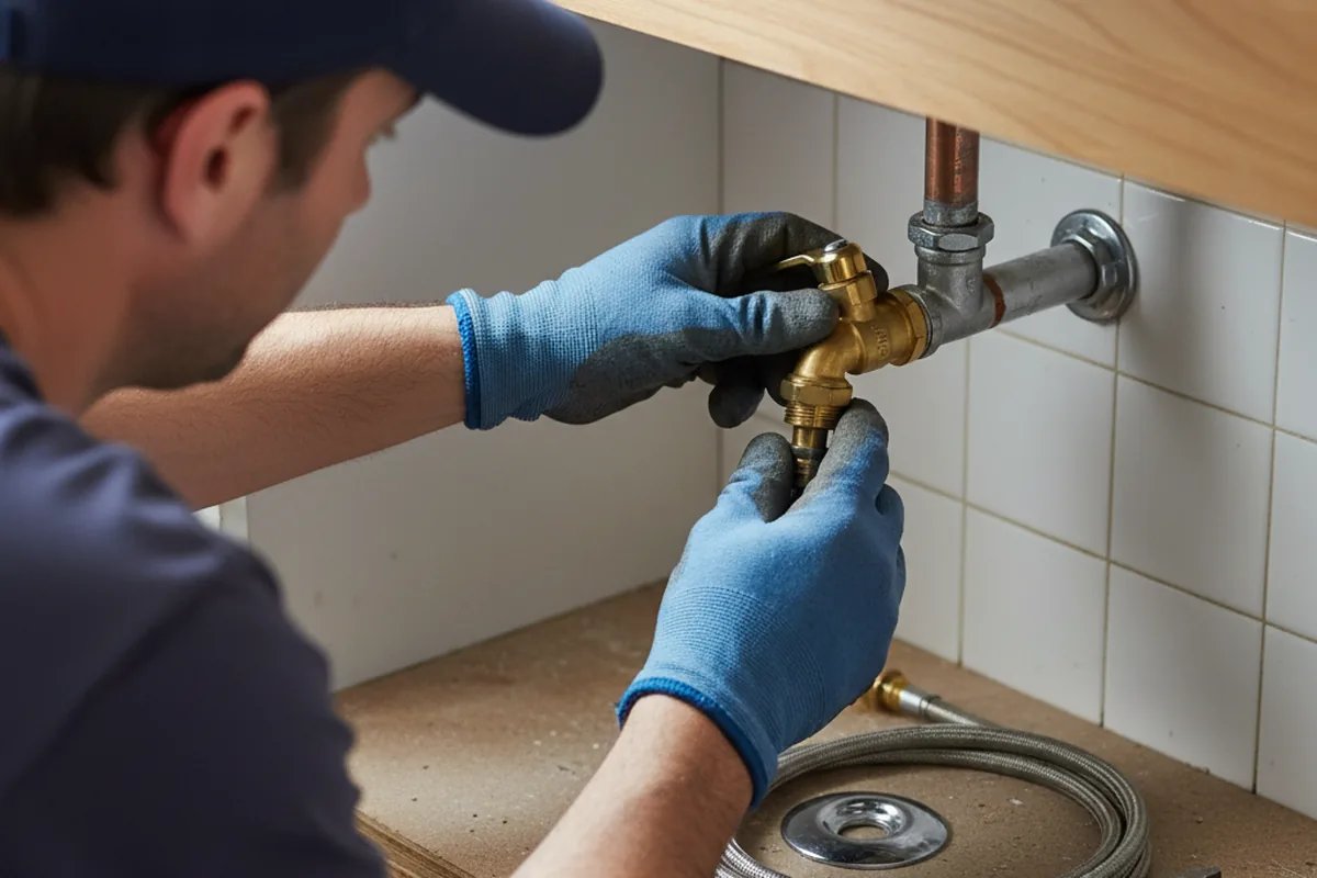 Shutoff valve and fitting work during Emergency Plumbing in Vici